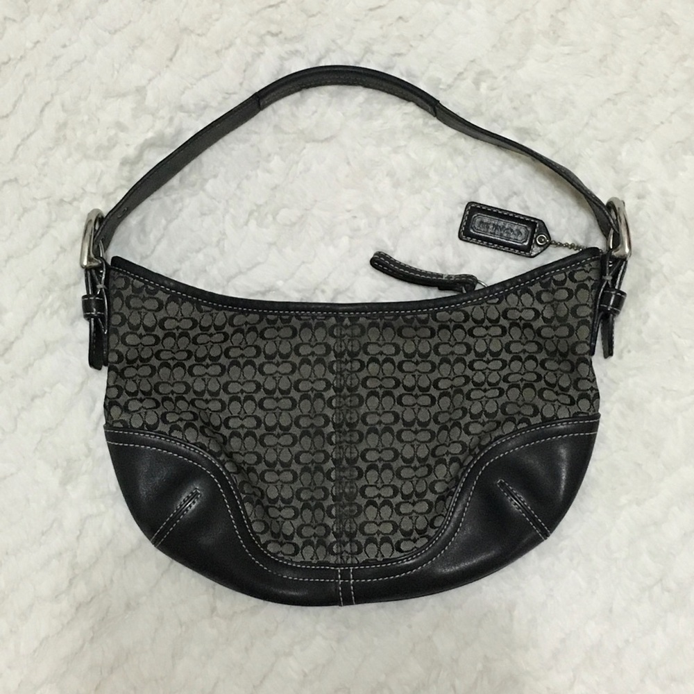 Coach mini signature monogram hobo purse